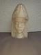 Sculpture Ancienne En Alb&acirc;tre Buste Ethnique / &eacute;gyptien Art Tribal D&eacute;coratif
