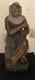 Sculpture Ancienne, En Terre Cuite, Vieille Dame Assise, Occasion