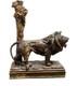 Sculpture Ancienne Lion En Terre Cuite Grand Tour Xixe Si&egrave;cle Statue &eacute;poque 800