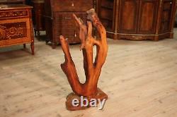 Sculpture bois meuble vintage style ancien ameublement statue racine 900