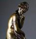 Sculpture Bronze Ancien La Frileuse Par Mathurin Moreau Fin Xixème