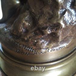 Sculpture bronze ancien La Frileuse par Mathurin Moreau fin XIXème