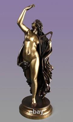 Sculpture bronze ancien par James PRADIER Musique ou Poésie légère