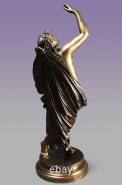 Sculpture bronze ancien par James PRADIER Musique ou Poésie légère