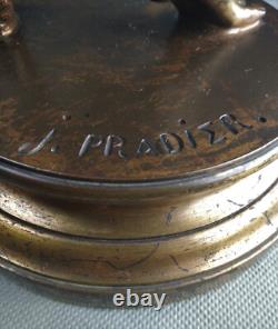 Sculpture bronze ancien par James PRADIER Musique ou Poésie légère