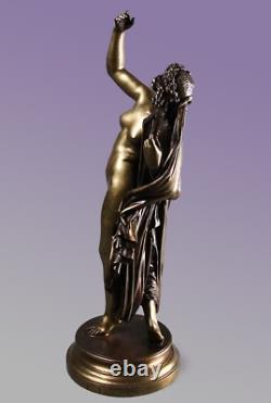 Sculpture bronze ancien par James PRADIER Musique ou Poésie légère