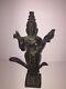 Sculpture Bronze Ancienne Statue Divinité Shiva Indra Asie Inde 17cm Xix God
