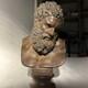 Sculpture Buste D'hercule En Bronze Artisanale, Ancienne Statue Romaine
