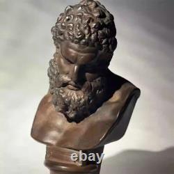 Sculpture buste d'Hercule en bronze artisanale, ancienne statue romaine
