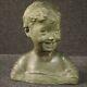Sculpture Buste D'enfant En Terre Cuite Objet Statue Art Style Ancien 900