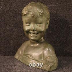 Sculpture buste d'enfant en terre cuite objet statue art style ancien 900
