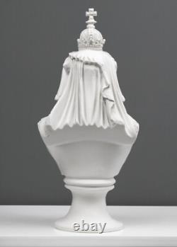 Sculpture buste de la reine Victoria Statue d'art ancien féminin en pierre