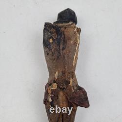 Sculpture, christ, bois, XIX ème, Polychrome, Croix, Ancien