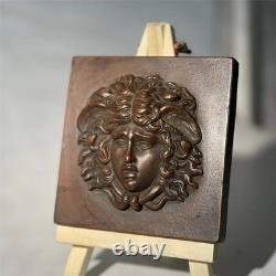 Sculpture de Méduse en bronze sculpté à la main, statue d'art grec ancien