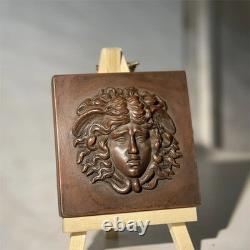 Sculpture de Méduse en bronze sculpté à la main, statue d'art grec ancien