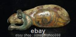 Sculpture de statue de mante en jade Hetian naturel chinois ancien de 4
