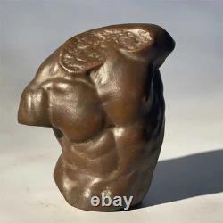 Sculpture de torse grecque romaine ancienne en bronze fait main, statue