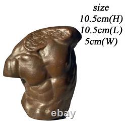 Sculpture de torse grecque romaine ancienne en bronze fait main, statue