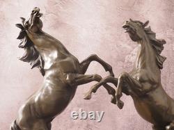 Sculpture en Bronze Cheval Dans Style Ancien Figurine Statue De 38 CM