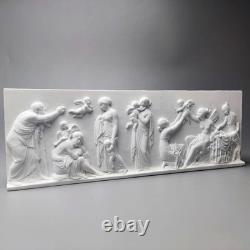 Sculpture en panneau en relief grec ancien artisanal, décor de statue