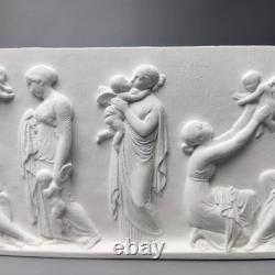 Sculpture en panneau en relief grec ancien artisanal, décor de statue