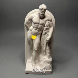 Sculpture grecque ancienne Hercule artisanale, statue classique rétro
