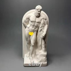 Sculpture grecque ancienne Hercule artisanale, statue classique rétro