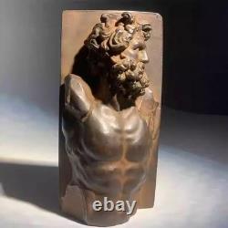Sculpture grecque ancienne Zeus artisanale, décor de statue mythologique