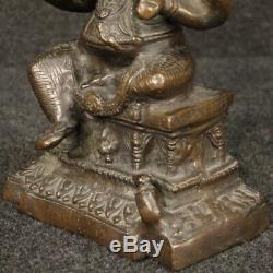 Sculpture indienne statue bronze divinité meuble objet style ancien salon 900