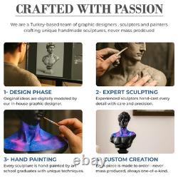 Sculpture pop art Zeus fait main, grande statue ancienne de mythologie