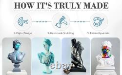 Sculpture pop art méduse pleurant à la main, statue grecque ancienne moderne