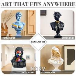 Sculpture pop art méduse pleurant à la main, statue grecque ancienne moderne