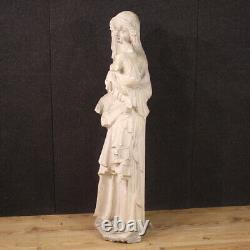 Sculpture religieuse Vierge avec l'enfant plâtre style ancien 20ème siècle 900