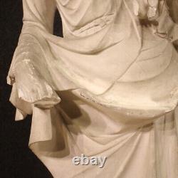 Sculpture religieuse Vierge avec l'enfant plâtre style ancien 20ème siècle 900