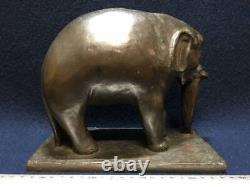 Sculpture statue en bronze éléphant indien L9 pouces 3 kg, ancienne japonaise