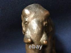 Sculpture statue en bronze éléphant indien L9 pouces 3 kg, ancienne japonaise