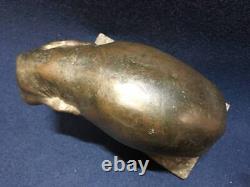 Sculpture statue en bronze éléphant indien L9 pouces 3 kg, ancienne japonaise