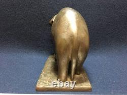 Sculpture statue en bronze éléphant indien L9 pouces 3 kg, ancienne japonaise