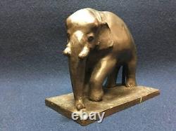 Sculpture statue en bronze éléphant indien L9 pouces 3 kg, ancienne japonaise