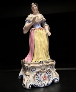 Sculpture statue encrier Porte Plume ancien en porcelaine de Paris XIX Éme