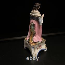 Sculpture statue encrier Porte Plume ancien en porcelaine de Paris XIX Éme