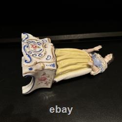 Sculpture statue encrier Porte Plume ancien en porcelaine de Paris XIX Éme