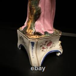 Sculpture statue encrier Porte Plume ancien en porcelaine de Paris XIX Éme