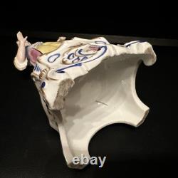 Sculpture statue encrier Porte Plume ancien en porcelaine de Paris XIX Éme