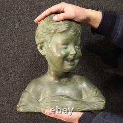 Sculpture terre cuite buste d'enfant art style ancien objet 20ème siècle statue