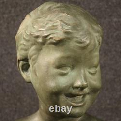 Sculpture terre cuite buste d'enfant art style ancien objet 20ème siècle statue