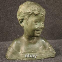 Sculpture terre cuite buste d'enfant art style ancien objet 20ème siècle statue