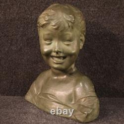 Sculpture terre cuite buste d'enfant art style ancien objet 20ème siècle statue