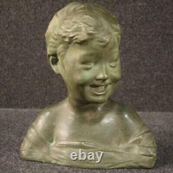 Sculpture terre cuite buste d'enfant art style ancien statue objet 20ème siècle