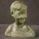 Sculpture Terre Cuite Buste D'enfant Art Style Ancien Statue Objet 20ème Siècle